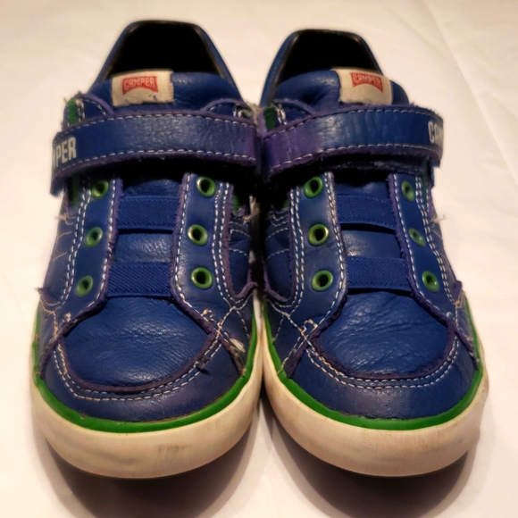 Camper KIDS Pursuit Leather Sneakers 1 Touch Strap Fastening BLUE 29 BOYS - Picture 4 of 13